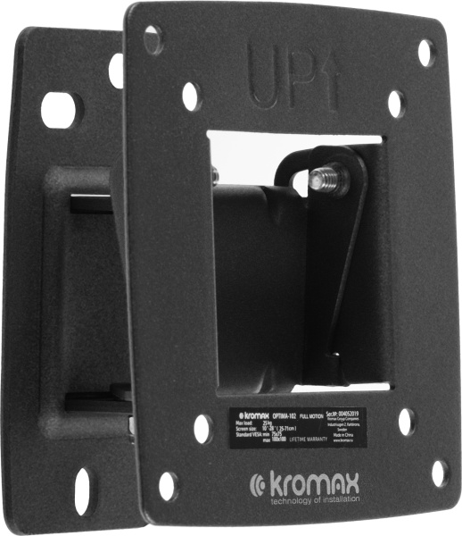 Кронштейн для телевизора Kromax OPTIMA-102 черный 10"-28" макс.25кг настенный поворот и наклон
