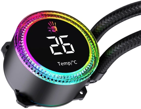 Система водяного охлаждения Bloody BD-LC360ARGB2 ARGB Soc-AM5/AM4/1200/1700/1851 черный 4-pin 22-35dB Al+Cu LCD 300W 1450gr Ret (BD-LC360ARGB2-BK)