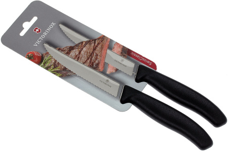 Набор ножей кухон. Victorinox Swiss Classic (6.7933.12B) компл.:2шт черный блистер