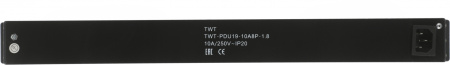 Блок распределения питания Lanmaster TWT-PDU19-10A8P-1.8 гор.размещ. 8xSchuko базовые 10A Schuko 1.8м