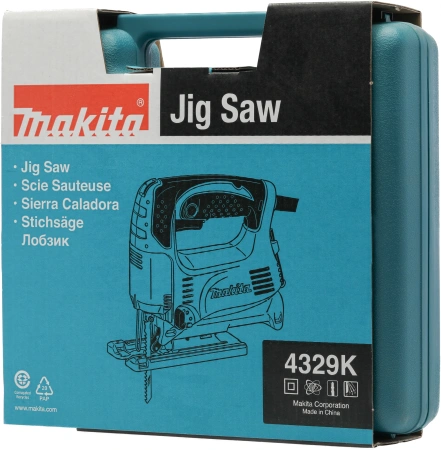 Лобзик Makita 4329K 450Вт 3100ходов/мин от электросети (кейс в комплекте)