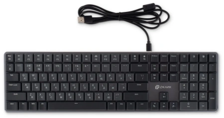 Клавиатура Оклик K953X механическая черный/серый USB Multimedia LED (1901086)