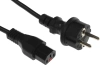Шнур питания Lanmaster LAN-PP13L/SH-3.0-BK C13-Schuko проводник.:3x0.75мм2 3м 220В 10А черный