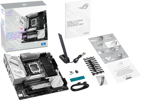 Материнская плата Asus ROG STRIX B760-G GAMING WIFI Soc-1700 Intel B760 4xDDR5 mATX AC`97 8ch(7.1) 2