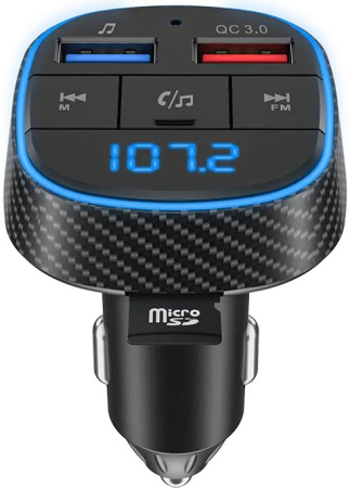 Автомобильный FM-модулятор Navitel BHF02 BASE черный MicroSD BT USB (BHF02_BASE)