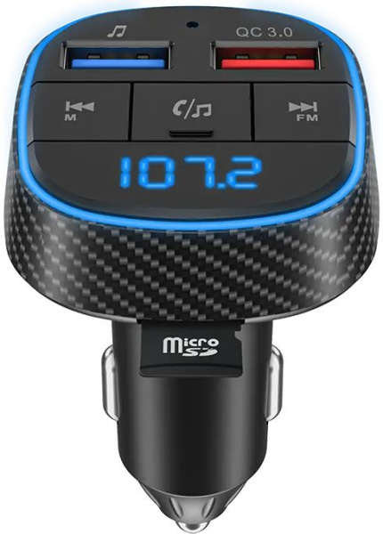 Автомобильный FM-модулятор Navitel BHF02 BASE черный MicroSD BT USB (BHF02_BASE)