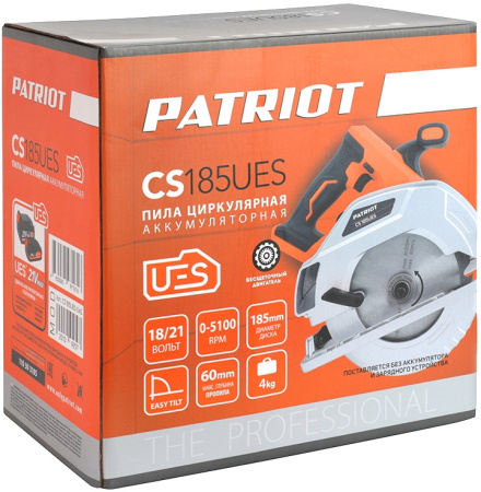 Циркулярная пила (дисковая) Patriot CS 185UES 260Вт (ручная) D диска.:185мм (110303185)