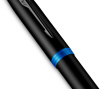 Ручка роллер Parker IM Vibrant Rings T315 (CW2172860) Marine Blue PVD F черн. черн. подар.кор.