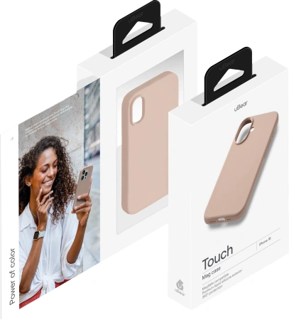 Чехол (клип-кейс) uBear для Apple iPhone 16 Touch with MagSafe темно-бежевый (CS403LT61TH-I24M)