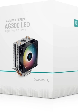 Устройство охлаждения(кулер) Deepcool AG300 LED Soc-AM5/AM4/1151/1200/1700 4-pin 18-31dB Al+Cu 150W