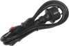 Шнур питания Lanmaster LAN-PP19L/SH-1.0-BK C19-Schuko проводник.:3x1.5мм2 1м 220В 16А черный