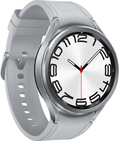 Смарт-часы Samsung Galaxy Watch 6 Classic 47мм 1.5" AMOLED корп.сереб. рем.серебристый (SM-R960NZSAC