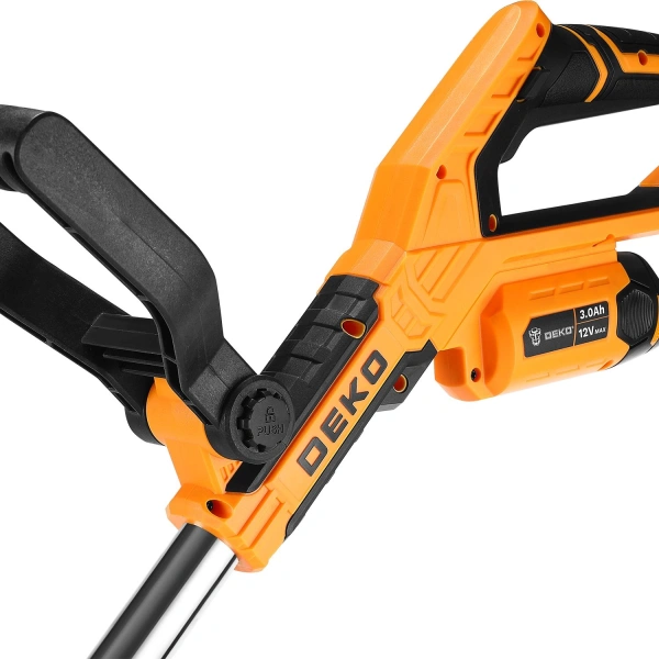 Триммер электрический Deko DKTR12V Max аккум. неразбор.штан. реж.эл.:нож