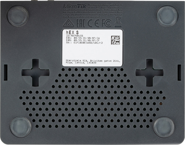 Роутер MikroTik hEX S (RB760IGS) 10/100/1000BASE-TX/SFP черный