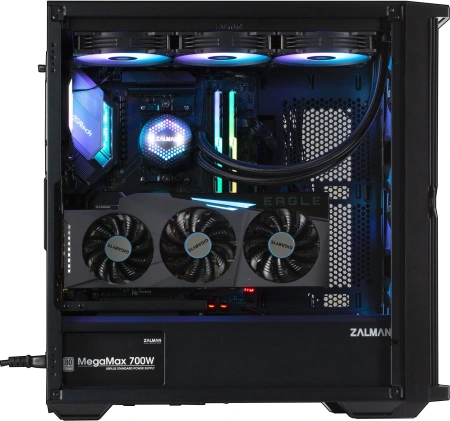 Корпус Zalman Z10 PLUS черный без БП ATX 10x120mm 4x140mm 2xUSB3.0 audio bott PSU