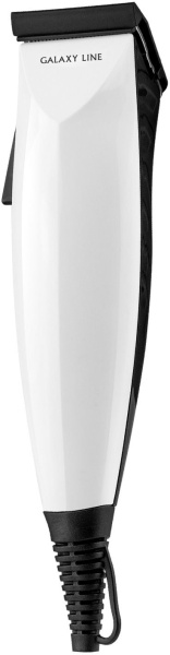 Машинка для стрижки Galaxy Line GL 4106 белый/черный 12Вт (насадок в компл:6шт)