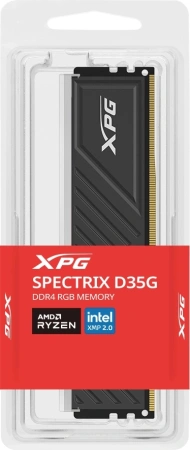 Память DDR4 8GB 3200MHz A-Data AX4U32008G16A-SBKD35G XPG Spectrix D35G RGB RTL PC4-25600 CL16 DIMM 288-pin 1.35В dual rank с радиатором Ret