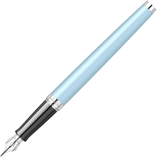 Ручка перьев. Waterman Hemisphere Colour Blocking (2179924) Blue CT сталь нержавеющая F подар.кор.