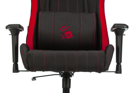 Кресло игровое A4Tech Bloody GC-950 черный/красный текстиль/эко.кожа крестов. металл