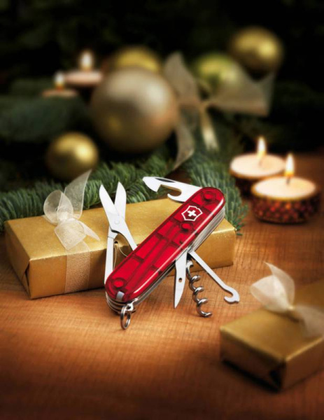 Нож перочинный Victorinox Climber (1.3703.T) 91мм 14функц. красный полупрозрачный карт.коробка
