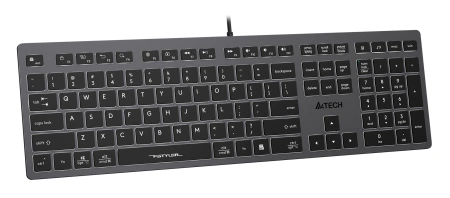 Клавиатура A4Tech Fstyler FX60 серый USB slim LED (FX60 GREY / WHITE)