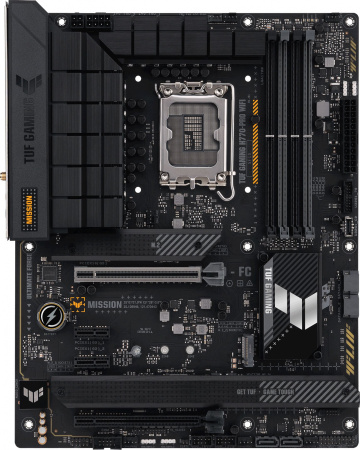 Материнская плата Asus TUF GAMING H770-PRO WIFI Soc-1700 Intel H770 4xDDR5 ATX AC`97 8ch(7.1) 2.5Gg RAID+HDMI+DP