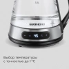 Чайник электрический Redmond KG222 1.5л. 2200Вт серебристый/черный корпус: стекло/сталь