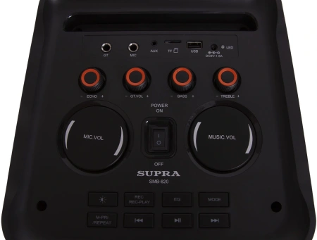 Минисистема Supra SMB-820 черный 70Вт FM USB BT micro SD