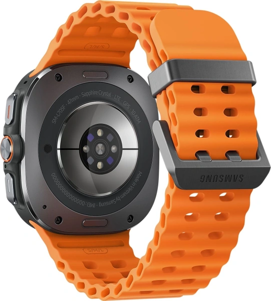 Смарт-часы Samsung Galaxy Watch Ultra LTE 47мм 1.5" AMOLED корп.черный рем.оранжевый (SM-L705FDAACAU)