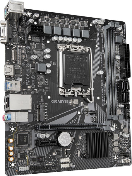 Материнская плата Gigabyte H610M H V3 DDR4 Soc-1700 Intel H610 2xDDR4 mATX AC`97 8ch(7.1) GbLAN+VGA+