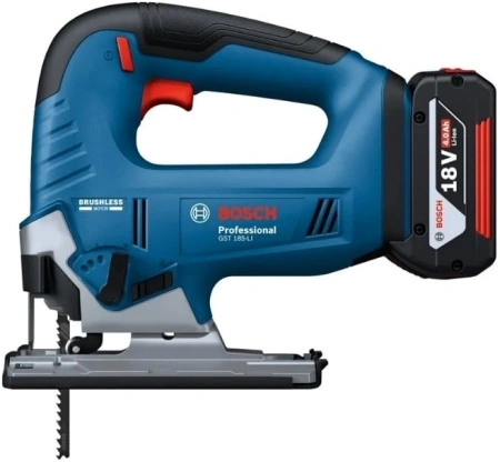 Лобзик Bosch GST 185-LI +1пил. 3500ходов/мин от аккумулятора (кейс в комплекте)