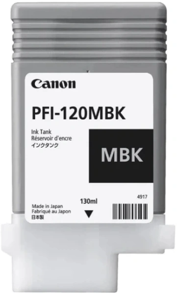 Картридж струйный Canon PFI-120 MBK 2884C001 черный матовый (130мл) для Canon imagePROGRAF TM-200/205