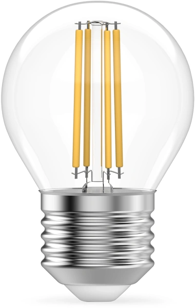Лампа филам. Gauss Filament 10Вт цок.:E27 шар 220B св.свеч.бел.нейт. (упак.:10шт) (52220)
