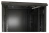 Шкаф коммутационный Hyperline (TTB-2266-AS-RAL9004) напольный 22U 600x600мм пер.дв.стекл задн.дв.спл.стал.лист 2 бок.пан. 800кг черный 510мм 1166мм IP20 сталь