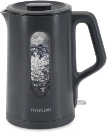 Чайник Hyundai HYK-G4508 1.5л. 1700Вт серый/прозрачный (стекло)
