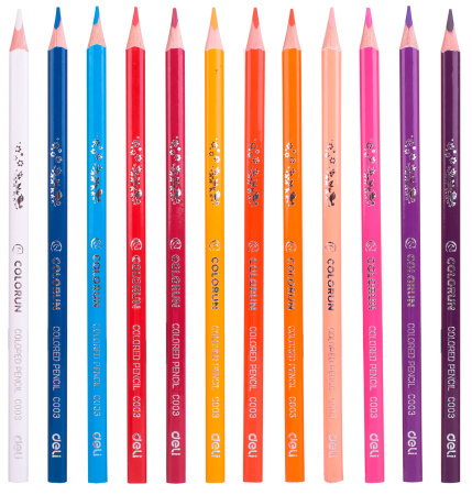 Карандаши цв. Deli EC00330 ColoRun трехгран. тополь 36цв. коробка/европод. (36шт)