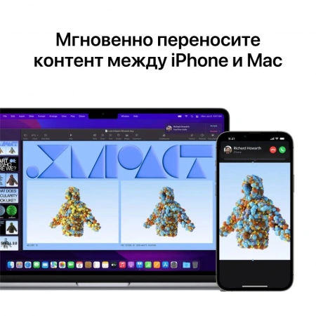 Ноутбук Apple MacBook Air A2681 M2 8 core 8Gb SSD256Gb/8 core GPU 13.6" Retina (2560x1664) Mac OS silver WiFi BT Cam (MLXY3LL/A)
