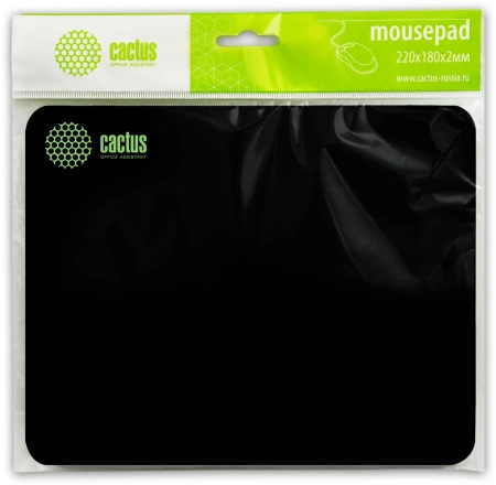 Коврик для мыши Cactus Black черный 220x180x2мм (CS-MPC-P01XS)