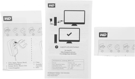 Жесткий диск WD USB 3.0 14Tb WDBWLG0140HBK-EESN Elements Desktop 3.5" черный