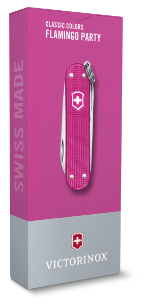 Нож перочинный Victorinox Classic Flamingo Party (0.6221.251G) 58мм 5функц. карт.коробка