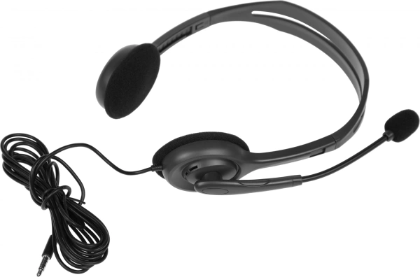 Наушники с микрофоном Logitech H111 серый 2.35м накладные оголовье (981-000594)