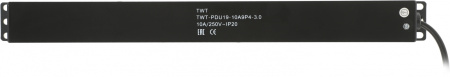 Блок распределения питания Lanmaster TWT-PDU19-10A9P4-3.0 гор.размещ. 9xSchuko базовые 10A C14 3м