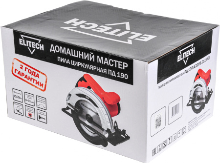 Циркулярная пила (дисковая) Elitech ПД 190 1300Вт (настольная)