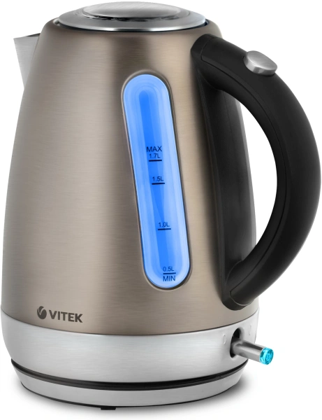 Чайник электрический Vitek VT-7025 1.7л. 2100Вт сталь корпус: металл/пластик