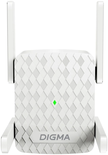 Повторитель беспроводного сигнала Digma D-WR400 AC1200 10/100BASE-TX/Wi-Fi белый