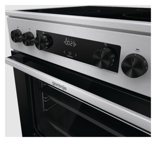 Плита Электрическая Gorenje GECS6C70XC нержавеющая сталь стеклокерамика (без крышки)