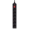 Сетевой фильтр Buro 600SH-3-B 3м (6 розеток) черный (коробка)