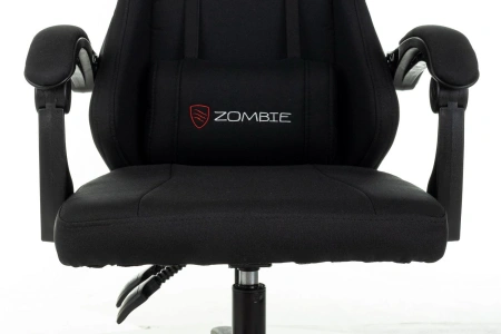 Кресло игровое Zombie Rudger черный с подголов. крестов. пластик