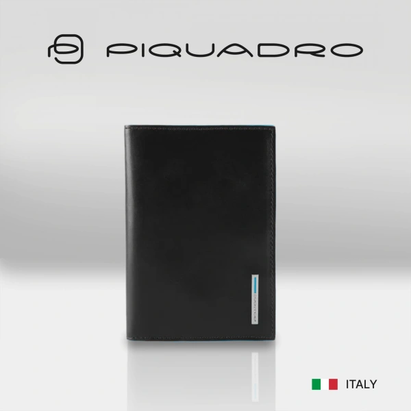 Обложка для документов мужской Piquadro Blue Square PP5256B2/N черный натур.кожа