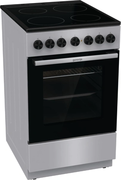 Плита Электрическая Gorenje GEC5B20SG серебристый стеклокерамика (без крышки)